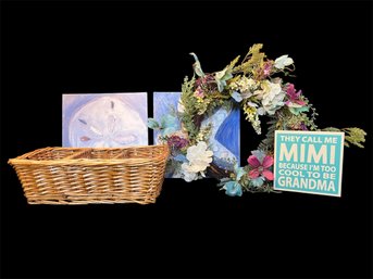 Summer Wreath, Paintings, Basket & Sign (Base.)
