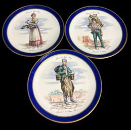 4 Vintage Golden Crown Bavarian Porcelain Plates