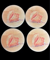 Paul Brent Stone Seashell Coasters 4pc
