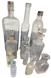 Old Glass Bottles 11 Pc (LR)