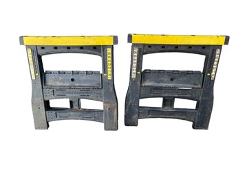 Stanley Adjustable Sawhorse Set Of 2 (Base.)