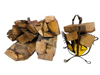 Ossipee Mountain Firewood, Firewood & Metal Firewood Holder (RR)