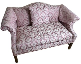 Camelback Pink Upholstered Loveseat (DR)