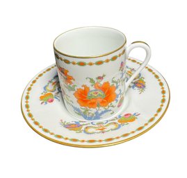 Raynaud Limoges Floral Teacup & Saucer A