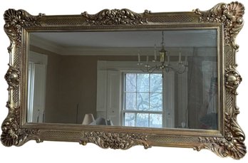 Very Large Gold Ornate Hanging Wall Mirror (DR)