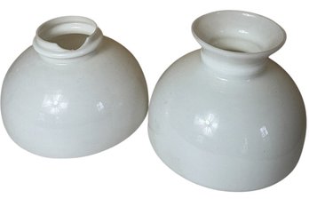 Milk Glass Students Lamp Shade Pair (DR)