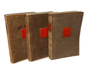 1930s Leather Bound Poetry Books 3pc Longfellow, Tennyson & Browning