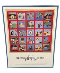 The Meadowbrook School Of Weston Framed Quilt Art Print