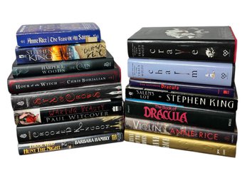 Gothic Horror & Fiction Books 15pc Stephen King, Dracula, Anne Rice Etc