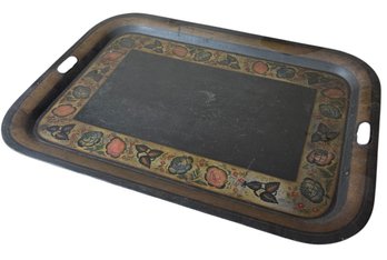 Hand Painted Metal Toleware Tray (dR)