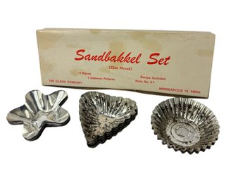 Sandbakkel Set 15pc Vintage In Original Box