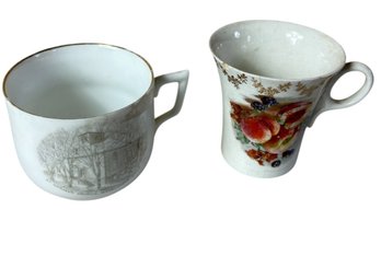 Antique Marblehead Souvenir Cup Pair (DR)