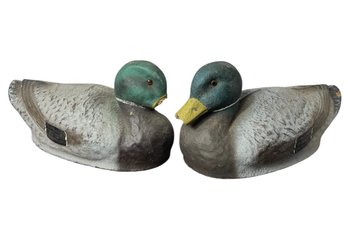JC Higgins Sears Roebuck Old Mallard Duck Decoy Pair