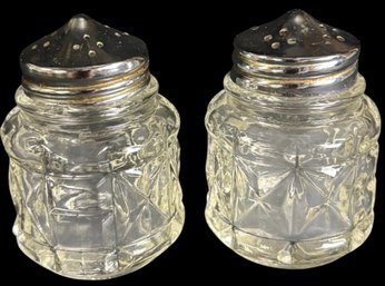 Clear Glass Salt & Pepper Shakers