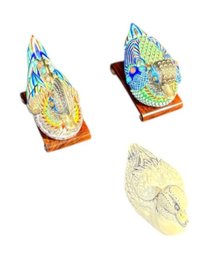 Metal & Ceramic Trinket Duck Boxes