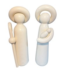 Aarikka Finland Joseph, Mary & Baby Jesus Wooden Figurines
