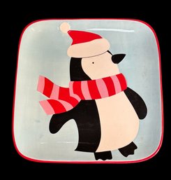 Target Sleddin Hill Penguin Ceramic Plate