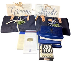 Bride And Groom Signs, Handbags And Other Assorted Items 11pc