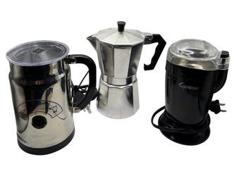 Coffee Frother, Grinder, & Percolator (DR)