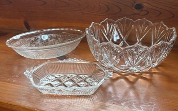 Crystal And Vintage Glassware By Mikasa, Tiara Indiana And Anchor Hocking K