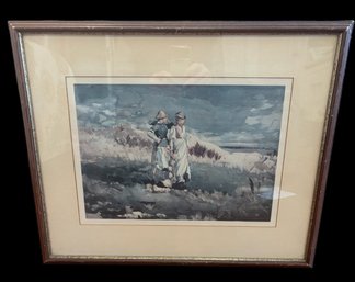 Matted And Framed Print Of The Dunes By Winslow Homer (BR2)