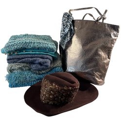 Eric Javits Hat, Scarves & Bag (L)