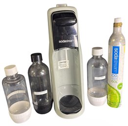 Soda Stream Jet Sparkling Water Machine, Reusable Bottles, & Refill Cylinder