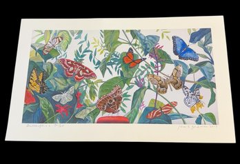 Jane Goldman Butterflies Signed & Numbered Lithograph