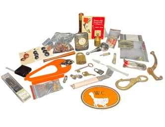 Junk Drawer Assortment Locks, Dana Kubick Cat Sign, Buttons & More!