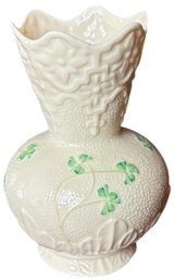 Belleek Ireland Shamrock Bone China Vase (MB)