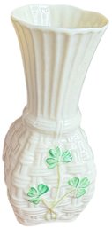 Belleek Small Ireland Shamrock Bone China Vase (MB)