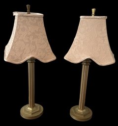 Metal Table Lamp Pair (BR1)