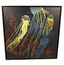 Modernist Jellyfish Large Art Print On Canvas