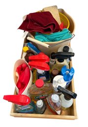 Drawer Of Cleaning Products.  (K)