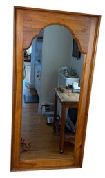 Arched Solid Wooden Hanging Wall Mirror (K)