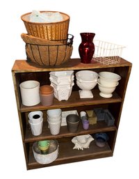 Shelf Full Of Assorted Plant Pots & Vases (B)