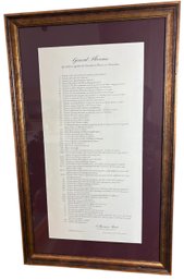 A. Bronson Alcott General Maxims Framed Calligraphy Print (LR)