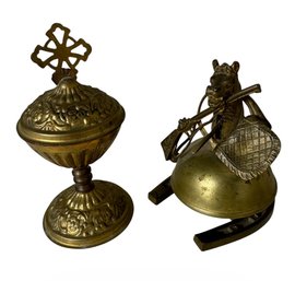 French Brass Horse Bell & Orthodox Censer (BR1)