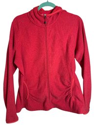 The North Face Womens Red Zip Up Hoodie Size XL (C1)