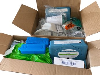 Two Boxes Full Of Unused Medical Supplies (LR)