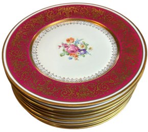 De Luxe Decorating Works Gilded Floral Plate Set 9pc (K)