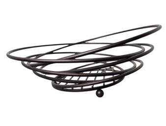 Abstract Swirled Metal Fruit Basket