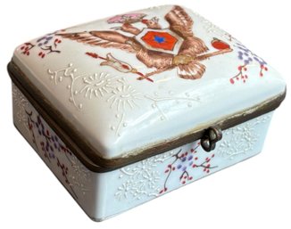 Russian Symbol After Russo Japanese War Hinged Trinket Box (K)