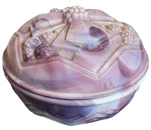 Candy Dish Opaline Box Fair Sugar Bowl Portieux Purple (K)