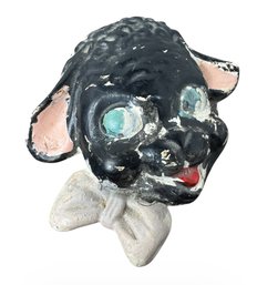 MCM Chalkware Black Lamb Bust