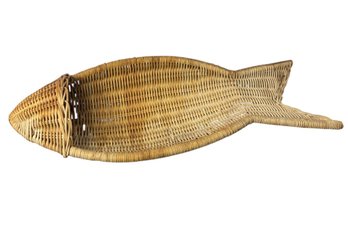 Fish Shaped Woven Wicker Basket