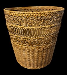 MCM Boho Woven Wicker Basket