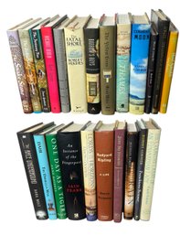 Two Shelves Full Of Hardcover Books & Novels 23pc