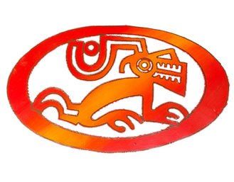 Mexican Signed Metal Animal Hanging Wall Sign