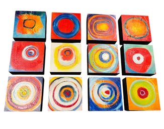 Schumann Original Signed Polyptych Abstract 12pc Art Series